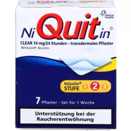 NIQUITIN Číre 14 mg transdermálne náplasti, 7 ks