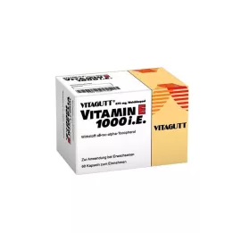 VITAGUTT Vitamín E 1000 mäkkých kapsúl, 60 ks