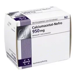 CALCIUMACETAT NEFRO 950 mg filmom obalené tablety, 100 ks