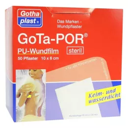 GOTA-POR PU Fólia na rany 10x6 cm sterilná náplasť, 50 ks