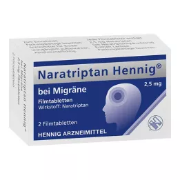 NARATRIPTAN Hennig na migrénu 2,5 mg filmom obalené tablety, 2 ks