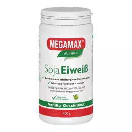 MEGAMAX Sójový proteín vanilkový prášok, 400 g