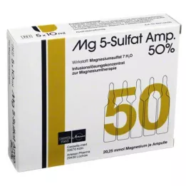 MG 5 sulfátový koncentrát 50% infúzneho roztoku, 5 ks