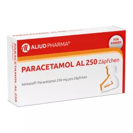 PARACETAMOL AL 250 čapíkov pre dojčatá, 10 ks