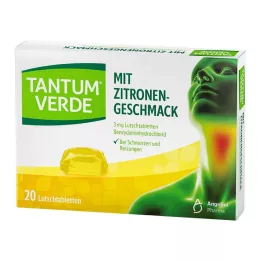 TANTUM VERDE 3 mg pastilky s citrónovou príchuťou, 20 ks