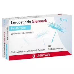 LEVOCETIRIZIN Glenmark 5 mg filmom obalené tablety, 20 ks