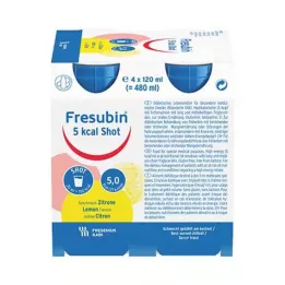 FRESUBIN 5 kcal SHOT Citrónový roztok, 4 x 120 ml