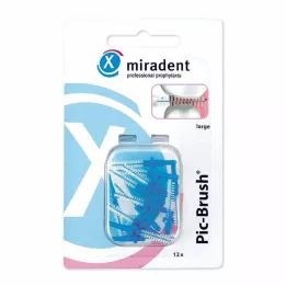 MIRADENT Interd.Pic-Brush náhradná kefa veľká modrá, 12 ks