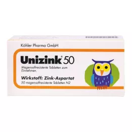 UNIZINK 50 gastrorezistentných tabliet, 50 ks