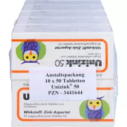 UNIZINK 50 gastrorezistentných tabliet, 10X50 ks