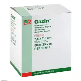 GAZIN Gáza komp. 7,5x7,5 cm sterilná 8-vrstvová, 25X2 ks