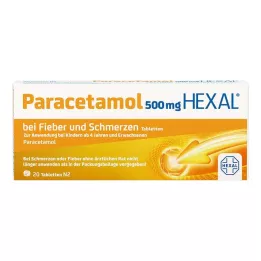 PARACETAMOL 500 mg HEXAL tablety na liečbu horúčky a bolesti, 20 ks