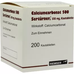 CALCIUMCARBONAT 500 žuvacích tabliet, 200 kusov