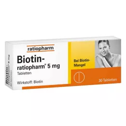 BIOTIN-RATIOPHARM 5 mg tablety, 30 ks