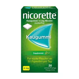 NICORETTE 4 mg žuvačky čerstvej mäty, 30 ks