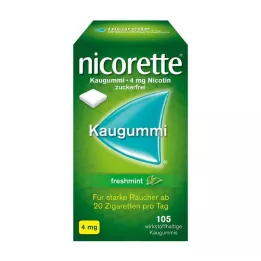 NICORETTE 4 mg žuvačky čerstvej mäty, 105 kusov