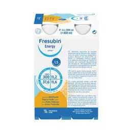 FRESUBIN ENERGY DRINK Fľaša na pitie z viacerých plodov, 4X200 ml