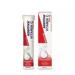 ADDITIVA Šumivé tablety s vitamínom C Krvný pomaranč, 20 ks