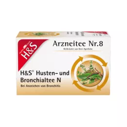 H&amp;S Filtračné vrecká na čaj N proti kašľu a priedušiek, 20X2,0 g
