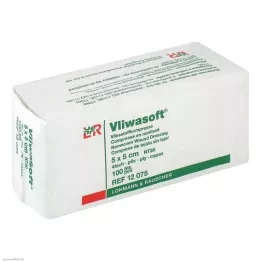 VLIWASOFT Obklady z netkanej textílie 5x5 cm nesterilné 4l., 100 ks