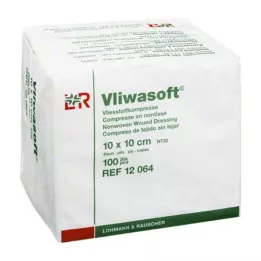VLIWASOFT Obklady z netkanej textílie 10x10 cm nesterilné 4l., 100 ks