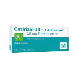 CETIRIZIN 10-1A Pharma filmom obalené tablety, 7 ks