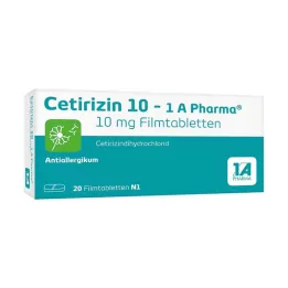 CETIRIZIN 10-1A Pharma filmom obalené tablety, 20 ks