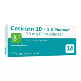 CETIRIZIN 10-1A Pharma filmom obalené tablety, 50 ks
