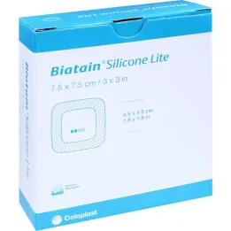 Biatain Silicone Lite penový obväz 7,5x7,5 cm, 10 ks
