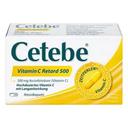 CETEBE Kapsuly s predĺženým uvoľňovaním vitamínu C 500 mg, 180 ks