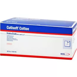 CUTISOFT Bavlnený štrbinový obklad 5x5 cm sterilný, 50X2 ks