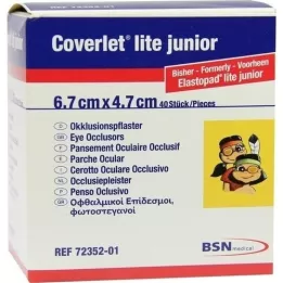 COVERLET lite junior rám na oklúziu oka 47x67 mm, 40 ks