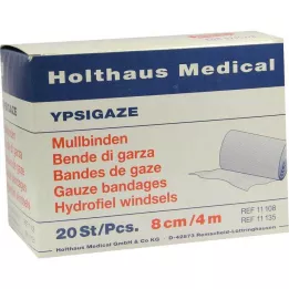 YPSIGAZE Gázový obväz 8 cmx4 m, 20 ks