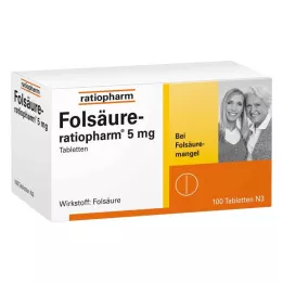FOLSÄURE-RATIOPHARM 5 mg tablety, 100 ks