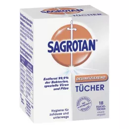 SAGROTAN Dezinfekčné obrúsky, 18 ks