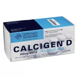 CALCIGEN D 600 mg/400 I.E. žuvacie tablety, 120 ks