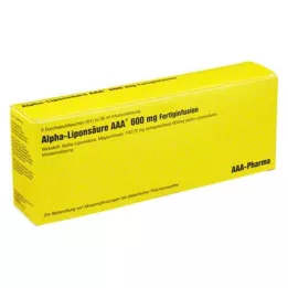 ALPHA LIPONSÄURE AAA 600 mg injekčné liekovky, 5 x 50 ml