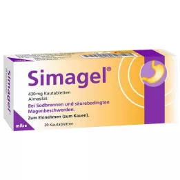 SIMAGEL Žuvacie tablety, 20 ks