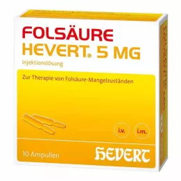 FOLSÄURE HEVERT 5 mg ampulky, 10 ks