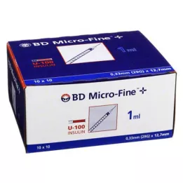 BD MICRO-FINE+ Inzulínová striekačka 1 ml U100 12,7 mm, 100X1 ml