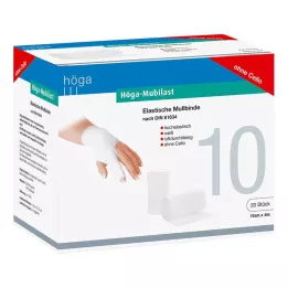 HÖGA-MUBILAST Fixačný obväz 10 cmx4 m bez celofánu, 20 ks