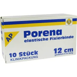 Porena gázový obväz elastický 12cm bez violončela biely, 10 kusov