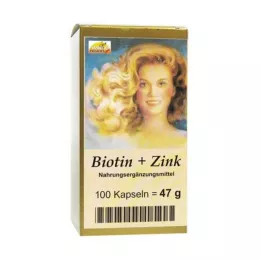 BIOTIN PLUS Zinkové kapsuly na vlasy, 100 ks
