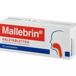 MALLEBRIN Pastilky do krku, 50 ks