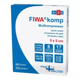 MULLKOMPRESSEN 5x5 cm sterilný 8-cestný, 5X2 ks