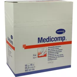 MEDICOMP Fleecová kompost.sterilná 10x10 cm 4-vrstvová, 50 ks