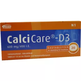 CALCICARE D3 žuvacie tablety, 20 ks