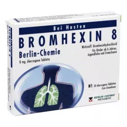 BROMHEXIN 8 poťahovaných tabliet Berlin Chemie, 20 ks