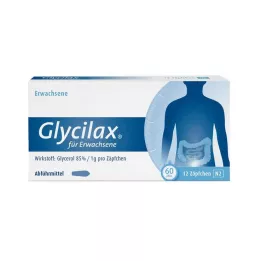 GLYCILAX Čapíky pre dospelých, 12 ks