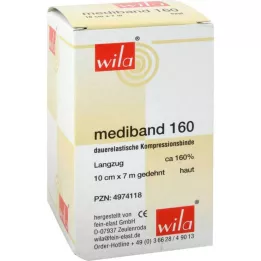 MEDIBAND 160 dlhotažný obväz 10 cm x 7 m vo farbe kože, 1 kus